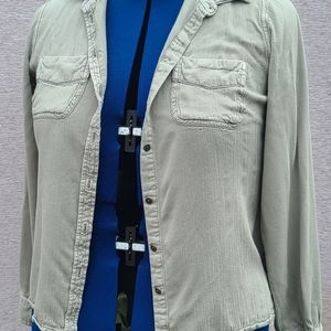 Maurices Button Down Blouse, Lrg